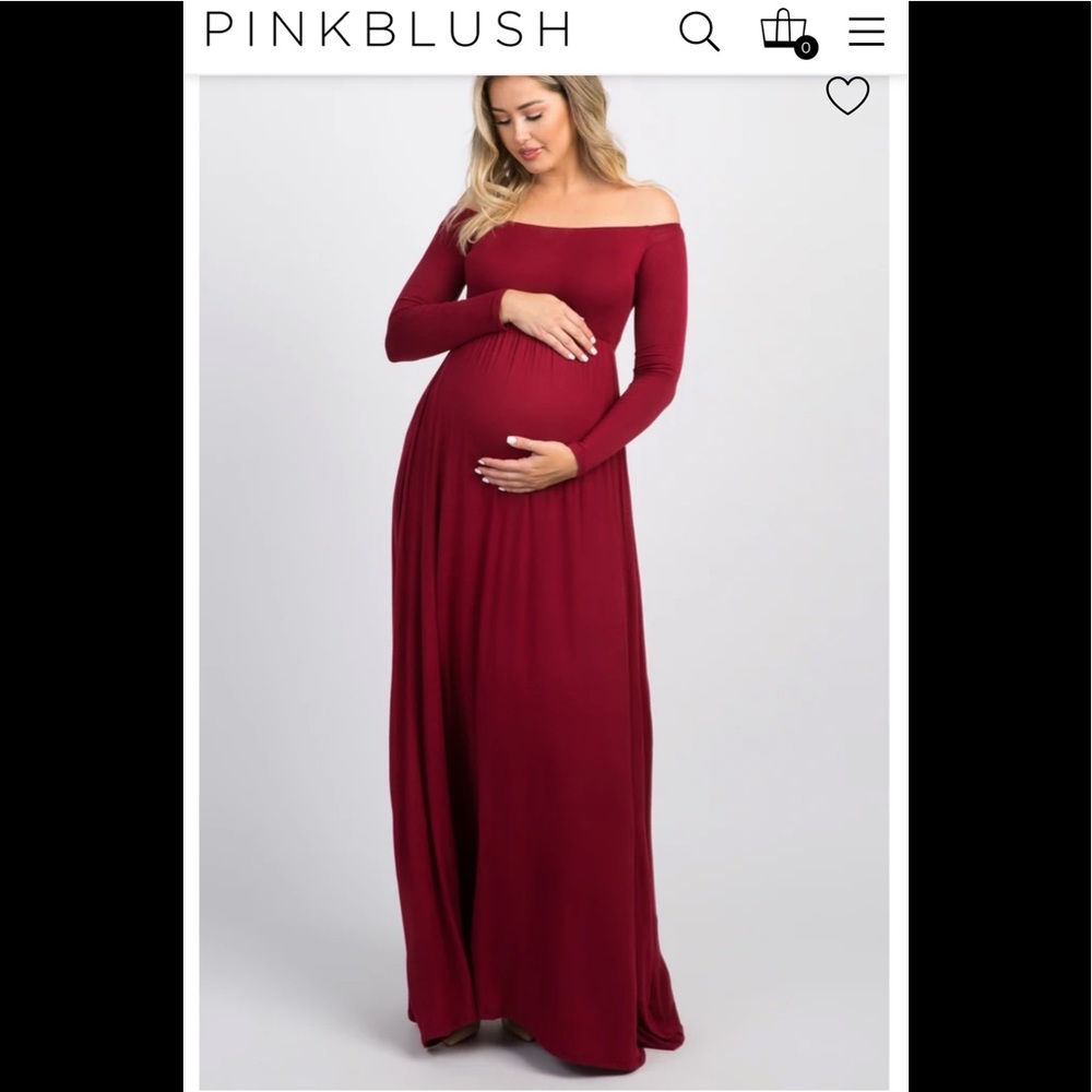 PinkBlush Maternity Off Shoulder Maxi Dress / Gown